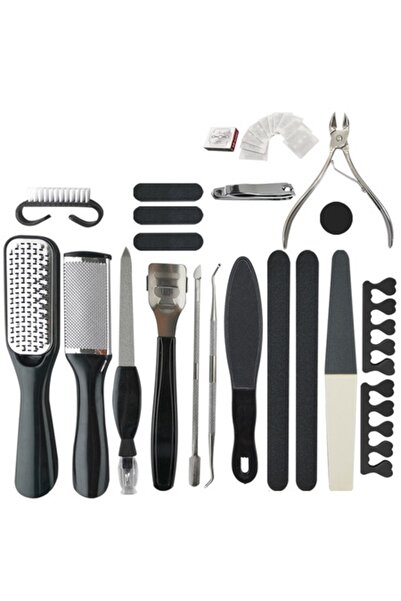 QttvbTna Σετ μανικιούρ και πεντικιούρ, QttvbTna, 23 τεμάχια, από ανοξείδωτο α...