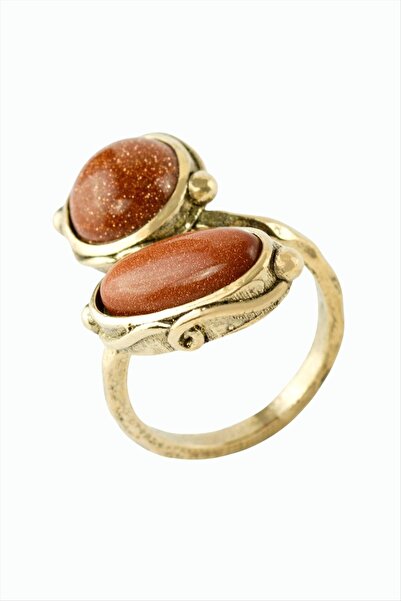 Marsilyan خاتم أصلي من الحجر الطبيعي بيضاوي الشكل