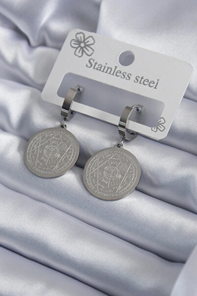 My Reality Fashion 316L الصلب الفضة اللون نجمة الخماسي معالجة أقراط نسائية