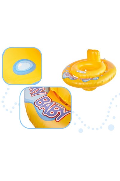 Intex Colac gonflabil cu scaun pentru copii, varsta 6 M+, Intex, diametru 67 cm, Galben