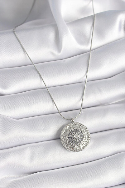 esplendor 316L Steel Silver Color Zircon Stone 12 Zodiac Sign Medallion Model...