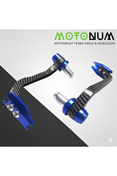 Motonum Apec Ps3 Manet Koruma Karbon Desenli-Mavi Detaylı-Mkm04833