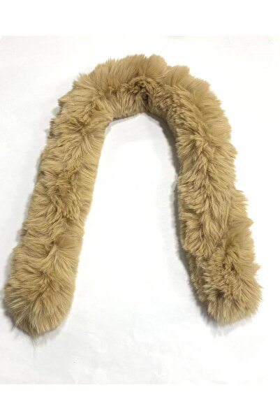 karantuhafiye Yumoş Plush Hooded Fur / Light Camel / 80 cm