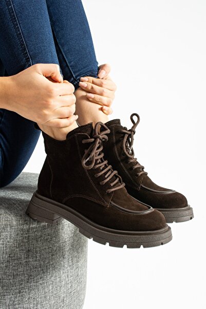 Aselin Ayakkabıları Kadın Bot & Bootie Süet Kahverengi