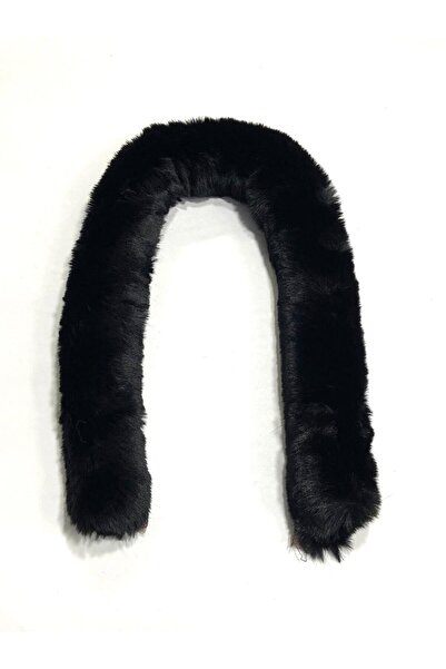 karantuhafiye Yumoş Plush Hood Fur / Black / 75 cm
