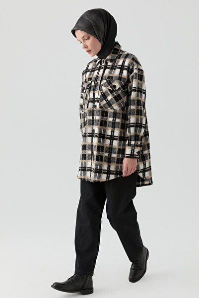 Tuğba Oversize Oduncu Gömlek - Siyah