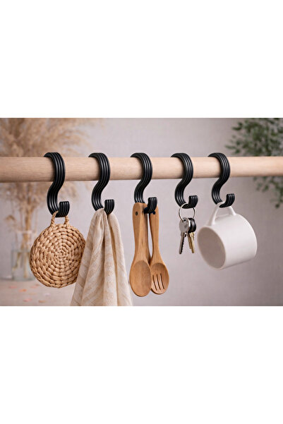 baskisepetim Çok Amaçlı S Tipi Askı Kancası – Çanta, Anahtar, Mutfak ve Banyo...