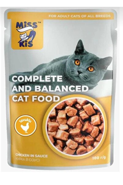 MİSS KİS Tavuklu Yetişkin Kedi Yaş Maması 100 gr 24'lü PAKET