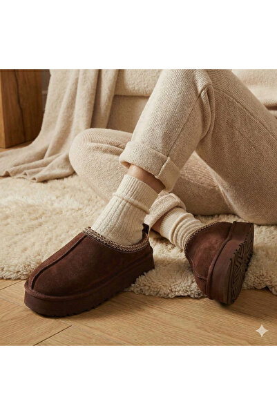 GÜR MODA AYAKKABI İÇİ KÜRKLÜ ORTOPEDİK HAFİF KAYMAZ TABAN SICAK TUTAN TERLİK-...