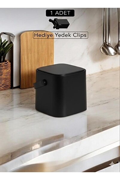 VOCO Click Kapaklı Tutma Saplı,İçi Kovalı Tezgah Üstü Mutfak Çöp Kovası