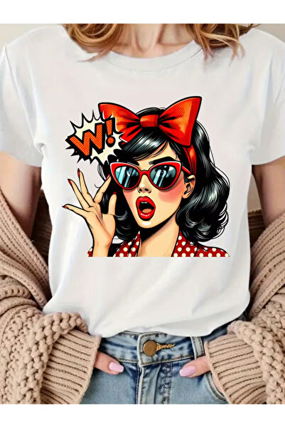 EYMORA تي شيرت فينتاج كاراكتر مطبوع