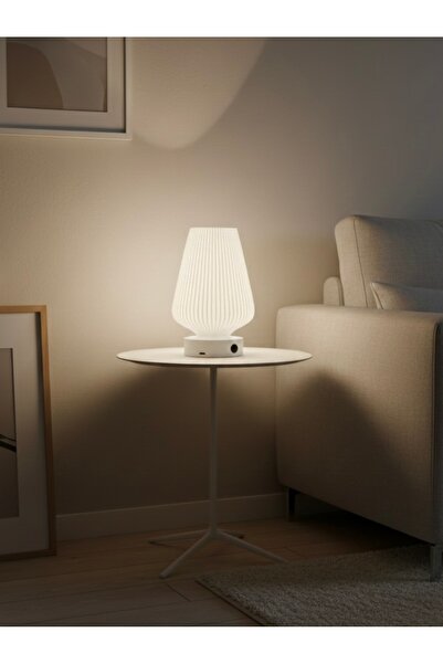 MoonLa Dekoratif Şarjlı Led Masa Lambası Usb Kablolu Abajur Ve Gece Lambası