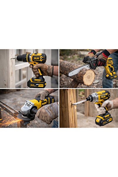 Electric 🔧 Professional Cordless Power Tool Set – RUR 20V 🔧