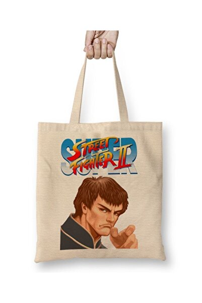 Toyaso Street Fighter 2 Dhalsim White Tote Bag Long Handle Shopping Bag Beach...