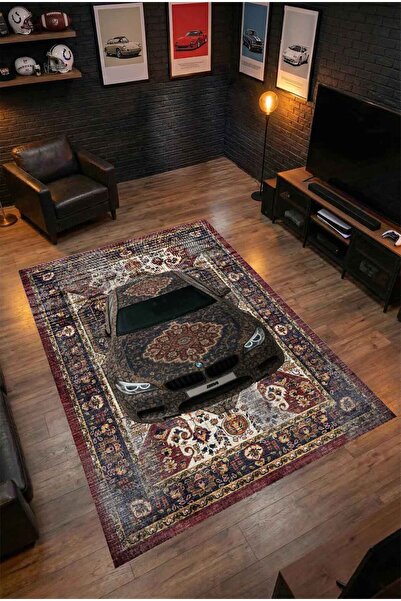 Qatalina BMW E60 Motifli Yıkanabilir Spor Yarış Arabası Desenli Oyuncu Gamer ...