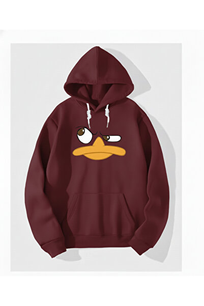 Mayer Butik Unisex Men/Women Angry Duffy Printed Cotton Oversized Hooded Swea...