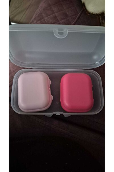 Tupperware Dikdörtgen Taşıma Kabı Beyaz ve Eco Mini Taşıma Kabı 2'li Pembe-To...