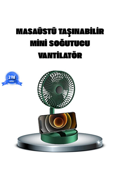 markentegra Katlanabilir Şarjlı Mini Fan 3 Kademeli Hız Ayarlı Taşınabilir