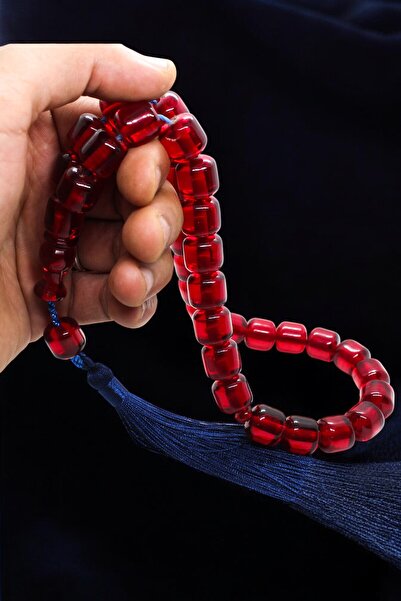 Atolyezone سبحة كبيرة الحجم معتمدة من 33 حبة، مصنوعة من حجر الشاكساك الناري ب...