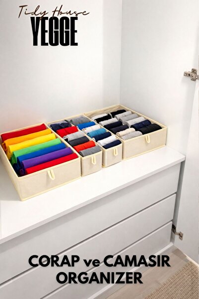 YEGGE 4-Pack Wide Drawer and Closet Organizer, Shelf Organizer, T-Shirt Cloth...