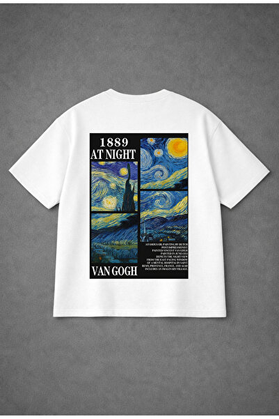 LORVEX T-Shirt 100% Cotton Oversized Comfortable Fit the Starry Night Printed