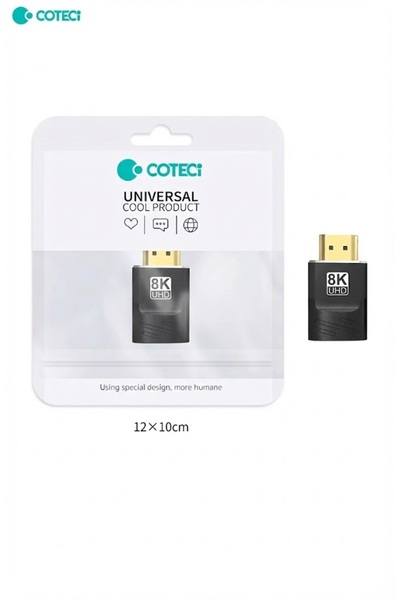 COTECi HDMI 2.1 Erkek Dişi Uzatma Adaptörü Port Koruyucu 8K 60Hz - 4K 120Hz P...
