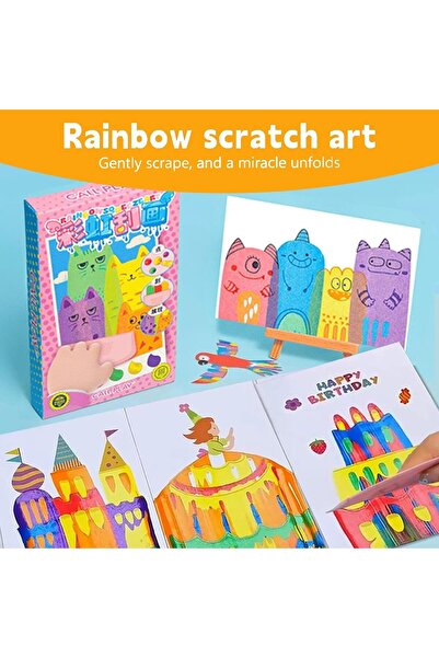 Generic 20 Pieces Rainbow Scratch Art
