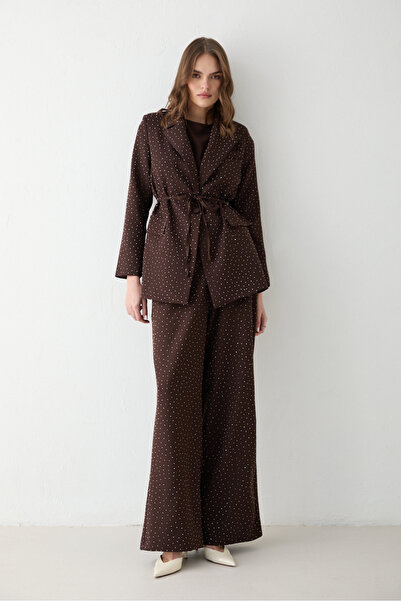 Melike Tatar Stone Crepe Jacket Set 32-2652