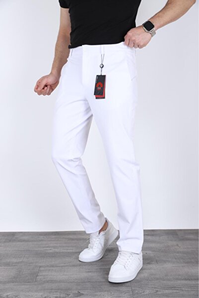 Ego Winter White Jagger Relaxed Fit Pants