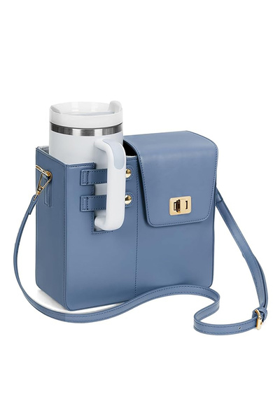 owala Leather Water Bottle and Thermos Coffee Cup Bag Water Cup Holder Multi-...