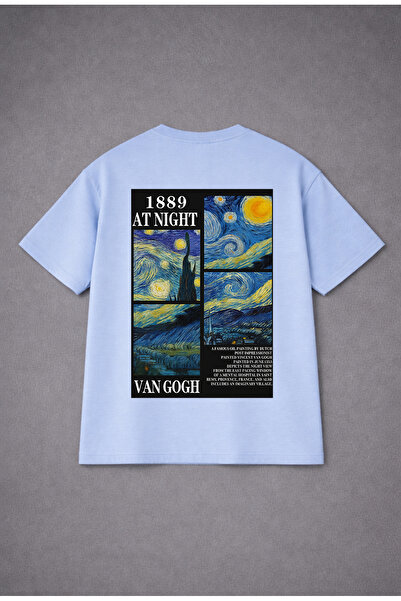 LORVEX T-Shirt 100% Cotton Oversized Comfortable Fit the Starry Night Printed