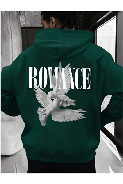 Mayer Butik Unisex Men/Women Romance Printed Cotton Oversized Hooded Sweatshirt