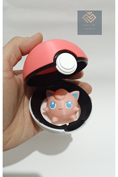 saha3d sıradışı tasarımlar pokemon pembe poke topu (Jigglypuff hediyeli)