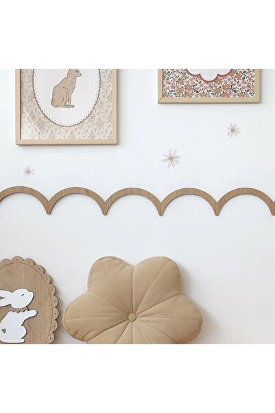 DECOMALL ( PP-19) Bebek & Çocuk Odası Ahşap Dalgalı Bordür 3mm Kabartmalı Şerit Boyanabilir
