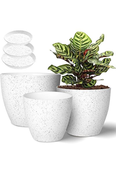 Generic VANAVAZON Plant Pot 9/8/7 Inch, Modern Flower Pot for Indoor and Outd...