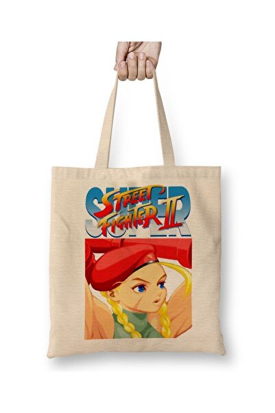 Toyaso Street Fighter 2 Blanka White Cloth Bag Long Handle Shopping Bag Beach...