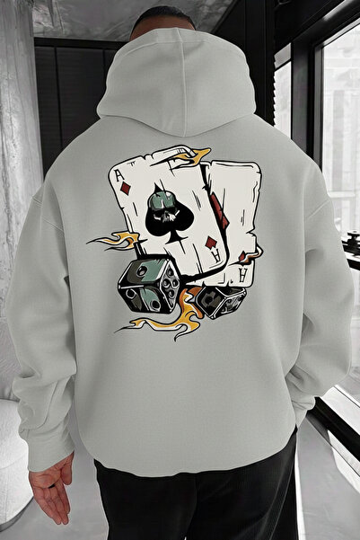 EFFRENATU Printed Hooded Oversized Unisex Sweatshirt