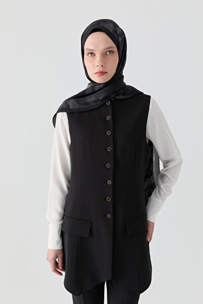 Tuğba Beli Saran Yelek - Siyah
