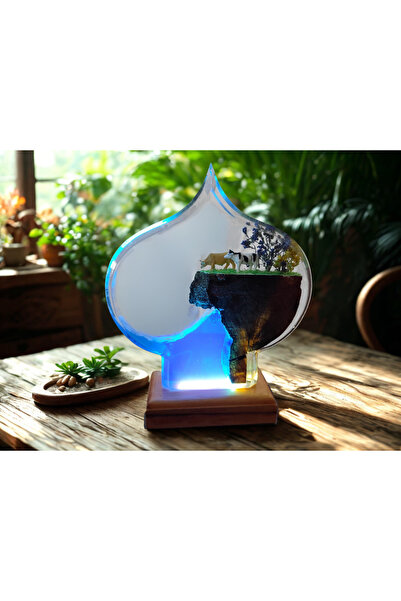 epoksiresinart Epoksi Tasarım Gece Lambası