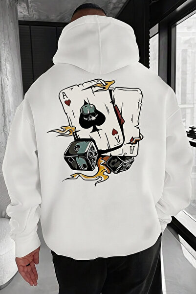 EFFRENATU Printed Hooded Oversized Unisex Sweatshirt