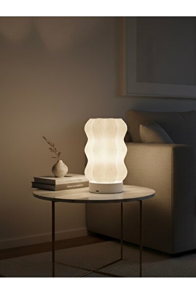 MoonLa Dekoratif Şarjlı Led Masa Lambası Usb Kablolu Abajur Ve Gece Lambası