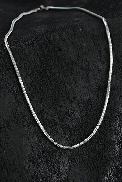 shopwave قلادة رجالية من الفولاذ 316L على شكل سلسلة إيطالية بيضاوية اللون فضي...