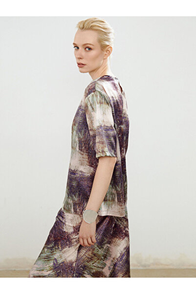 LC Waikiki Peak New Season Crew Neck Patterned Blouse