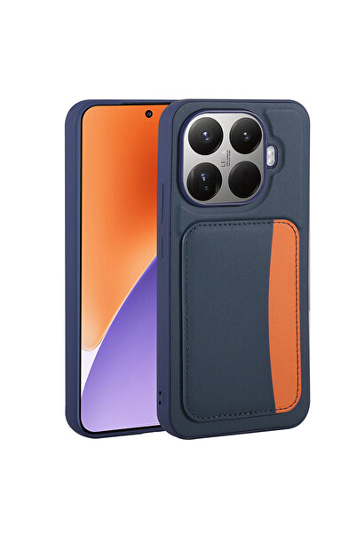 Ceponya Xiaomi 15t Pro Case with Card Holder Zore X-Card Silicone Cover