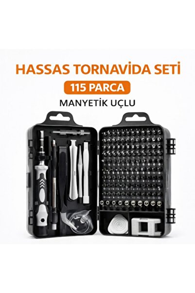 Brentino 115 Parça Manyetik Uçlu Hassas Tornavida Seti Telefon Laptop Saat Gö...