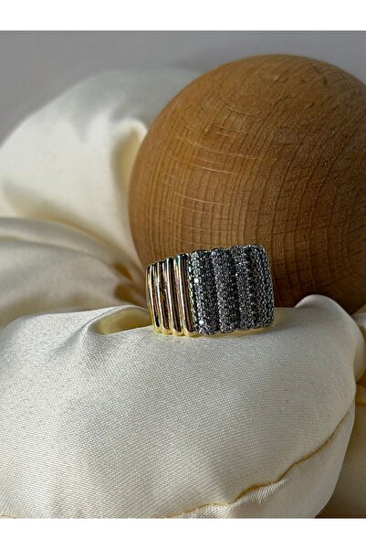 B3 Aksesuar Taşlı Kaburga Model Lüx Tasarım Yüzük