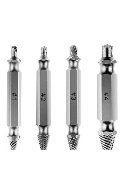 OEM Set Extractors for Broken Screws, Auto-Centering Tip, 4 Pieces