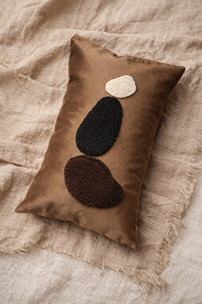 Alacastore Husă pentru pernă din catifea brodată manual boemă