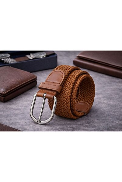 G-Atlantic Men’s Braided Elastic Stretch Belt – Premium Woven Casual Belt wit...