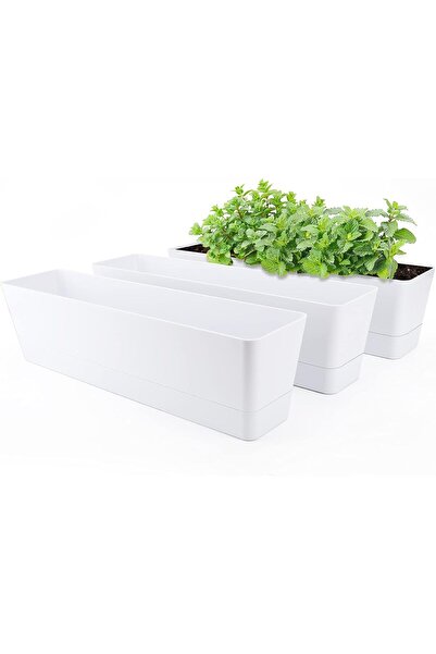 Generic مجموعة GREANER من 3 أحواض زراعة للنوافذ مقاس 16 × 3.8 بوصة